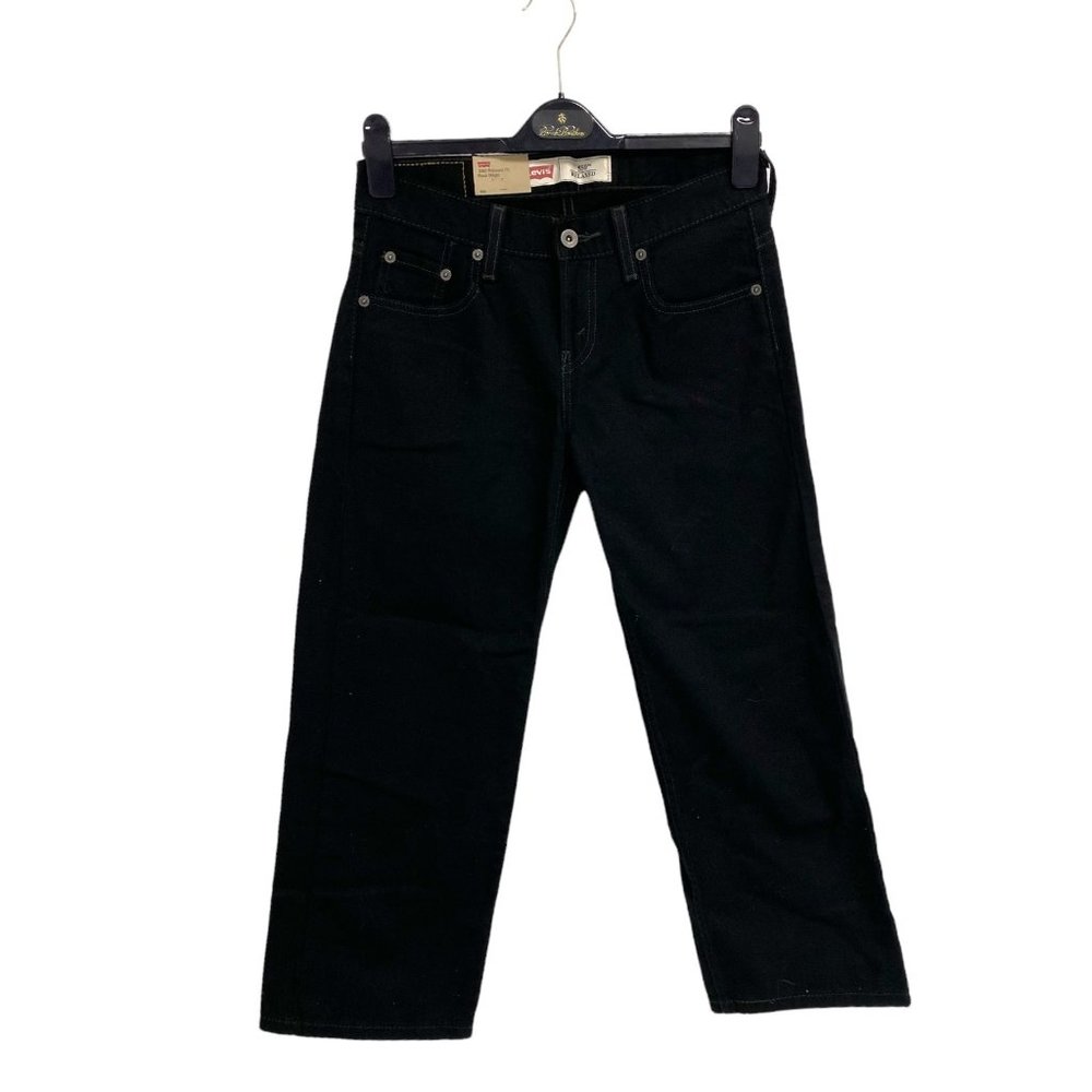 Size 8 Husky W28 x Levi's 550 Relaxed Fit Black Maggic tapered Leg black